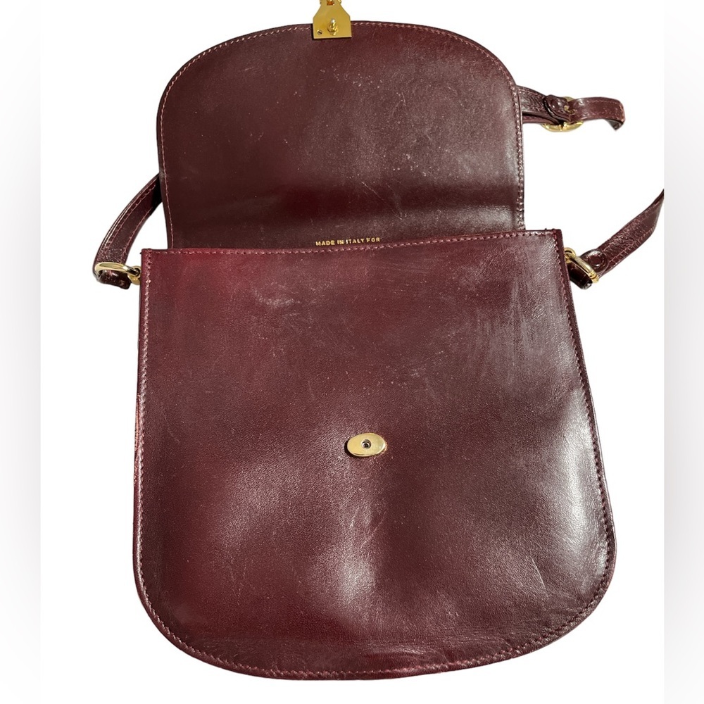 Harrods made in Italy 100% genuine leather vintage cross body bag - Picture 9 of 16